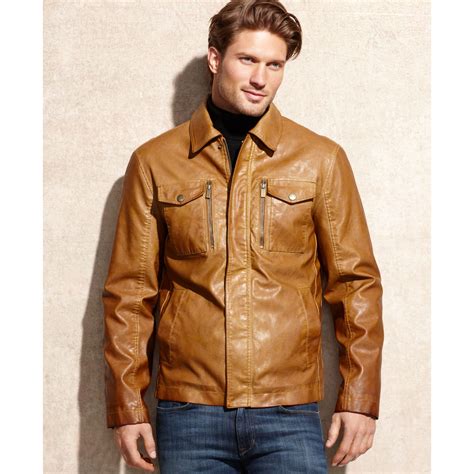 fake michael kors coat|michael kors men's leather jacket.